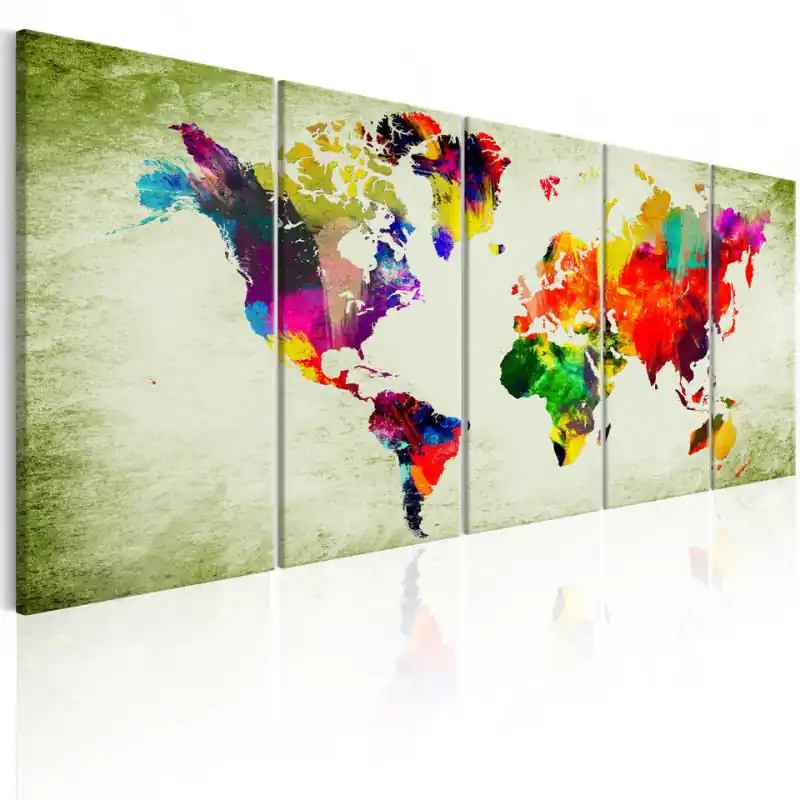 Tablou - Colourful Continents Reducere de preț