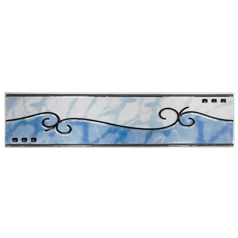 Brau decorativ faianta baie / bucatarie Gozdem Blue 8 x 25 Cumpărături sigure