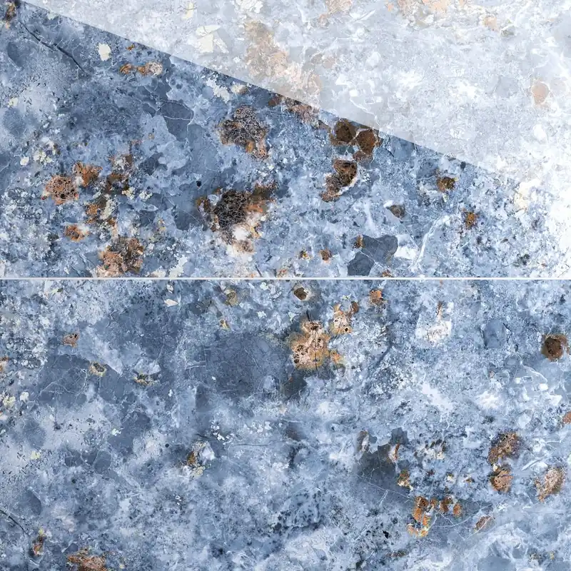 Calitate înaltă Gresie exterior / interior portelanata Nebula Blue, 59,5 x 119,5 cm, lucioasa, rectificata, tip marmura