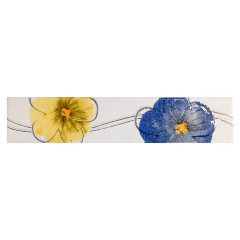 Brau decorativ faianta baie / bucatarie Murano Yellow-Cobalt, 5 x 25 Reducere