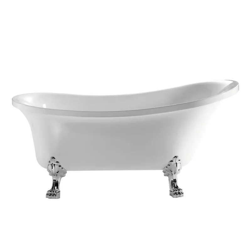 Doar azi Cada baie freestanding Bella*BSM-404, acril, 170 x 75 x 75 cm, alb, picioare argintii