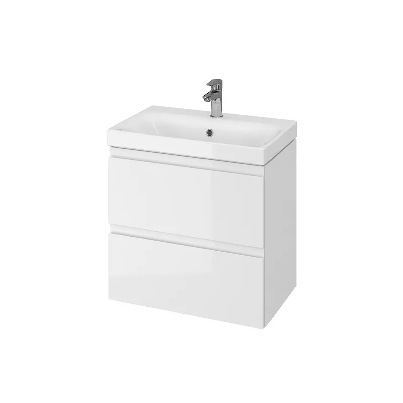 Vezi acum Masca chiuveta baie Cersanit set 981 Moduo slim, 60 cm, alb (baza+lavoar) S801-227-DSM