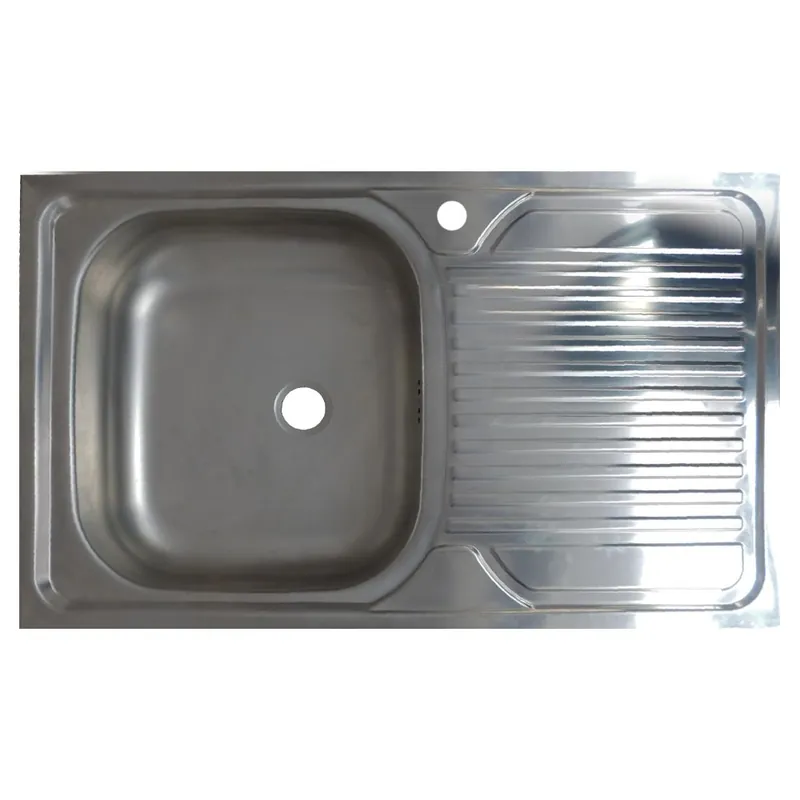 Cumpără online Chiuveta DE 305 Mat 800 x 500 x 0.4 mm Stanga + Sifon