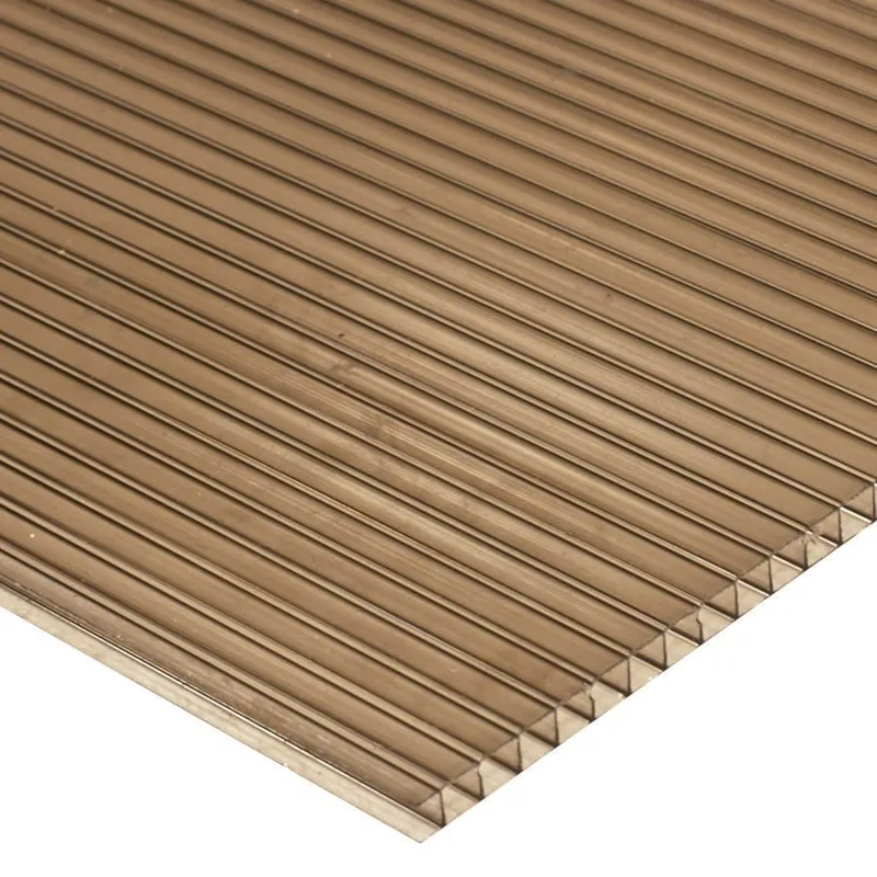 Policarbonat celular, 6000 x 2100 x 8 mm, bronze Ofertă specială