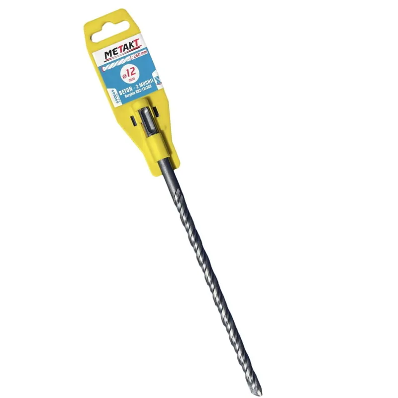 Cumpără online Burghiu beton, 12 x 260 mm, 2 muchii, BB2, Metakt