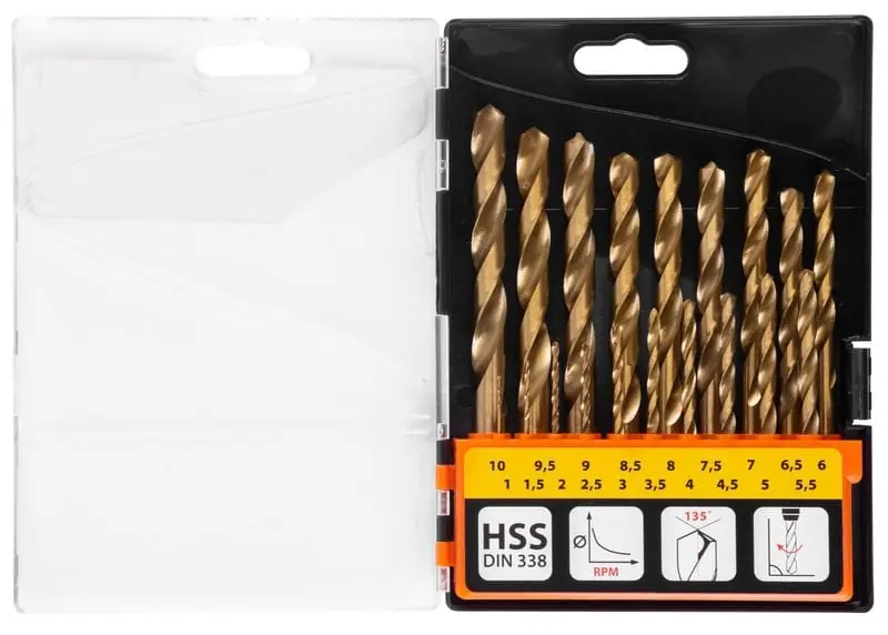 Preț redus Burghie, set 19 buc, metal, Strend Pro