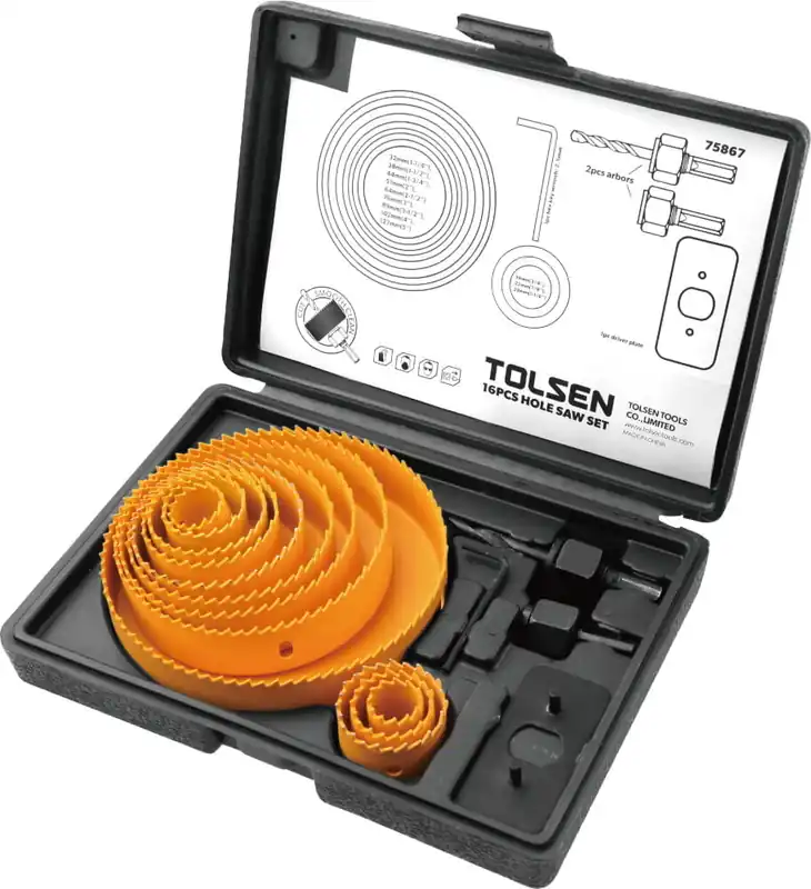 Set 16 carote, inelare, pentru lemn, Tolsen Reduceri