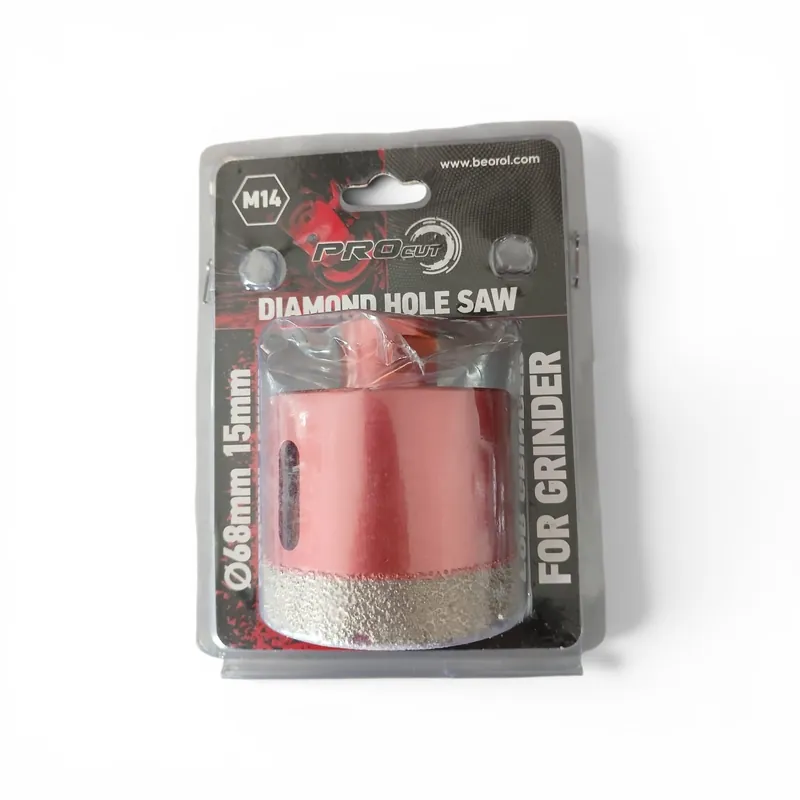 Carotă Diamantată Beorol PRO-CUT 68mm x 15mm M14 – Pentru polizor (beton, gresie, cărămidă, piatră) Cumpărături sigure