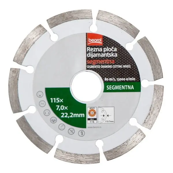Doar azi Disc diamantat, 115 mm, segmentat, RPDS115, Beorol