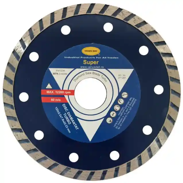 Calitate înaltă Disc diamantat, turbo, 125 x 2.2 x 7.8 x 22.23 mm