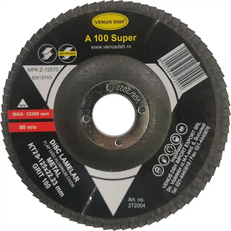 Disc lamelar frontal metal KT29 – 125×22,23 mm, gr. 100 Doar azi