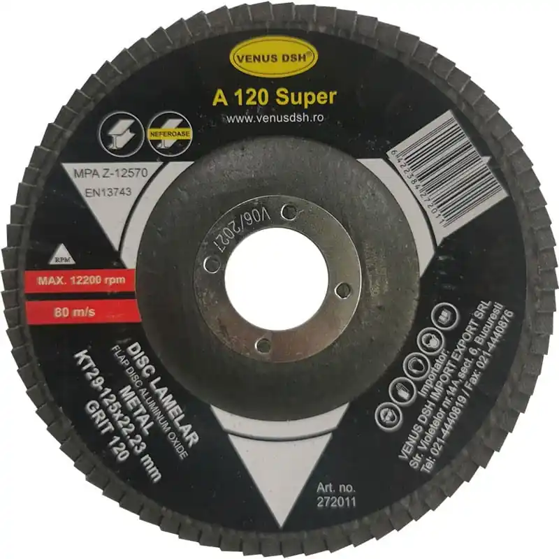 Disc lamelar frontal metal KT29 – 125×22,23 mm, gr. 120 Ofertă specială