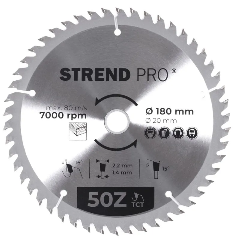 Ofertă limitată Disc taiere lemn, 180 x 2.2 x 20/16 mm 50T, Strend Pro