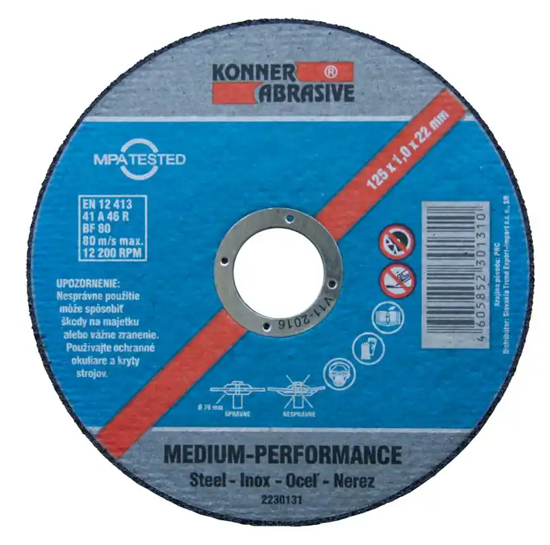 Disc taiere metal, 125 x 1.6 x 22 mm, Konner Popular