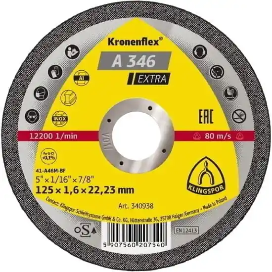 Disc debitare, 115 x 1.6 mm, A346, EXTRA, KLINGSPOR Preț redus