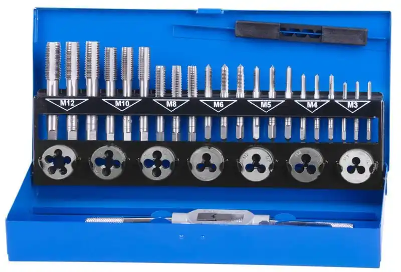 Ofertă exclusivă Set tarozi și filiere Strend Pro SX1033 – HSS, 33 piese, M3–M12