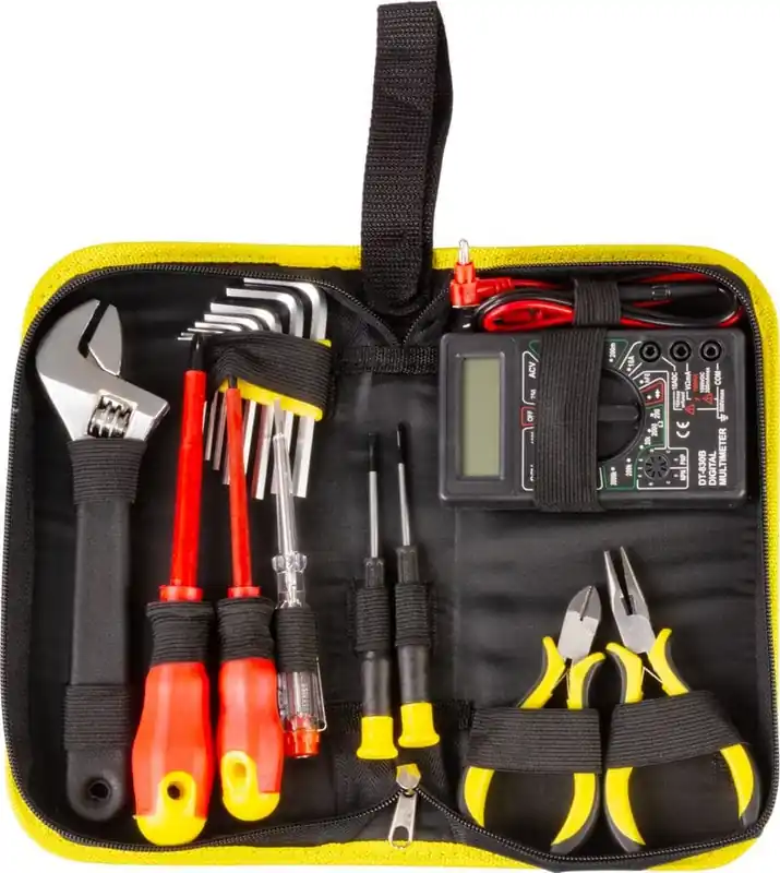 Ieftin Set de scule Strend Pro CMT-05.0215 – 15 piese, electrician + multimetru, într-o geantă