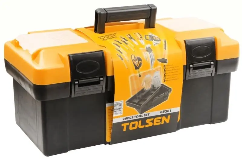 Set unelte de mână 26 piese, Tolsen 3754 – trusă completă pentru uz casnic și profesional Calitate înaltă