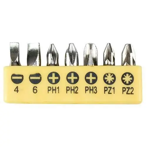 Set biți 7 bucăți, S2, PLO 4-6, PH 1-2-3, PZ 1-2 Strend Pro YF40515 Preț mic