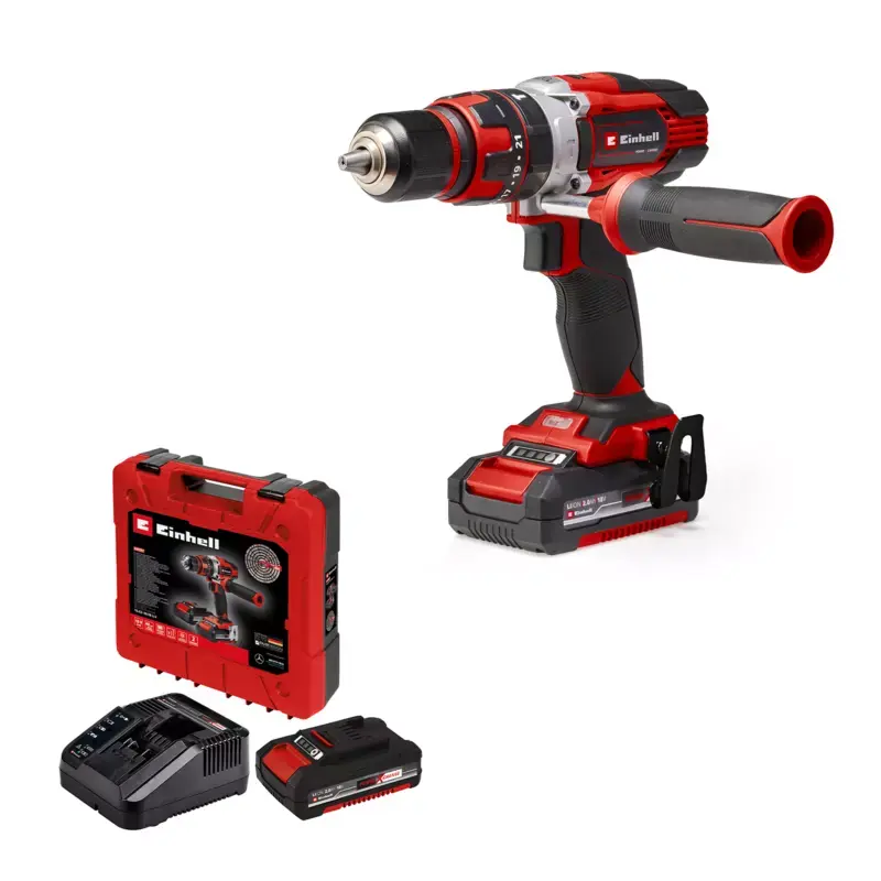 Masina de gaurit cu impact fara fir TE-CD 18/48 Li-i (2×2,0Ah) Einhell Plată securizată