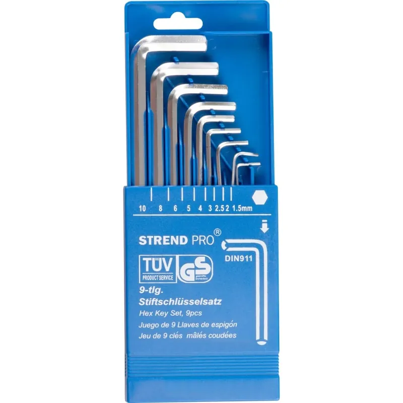 Set chei imbus Strend Pro HK0212, 9 piese, hexagonale S1, tubulare, Allen Ieftin