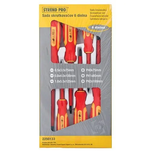 Surubelnite electrician, set 6 buc, VDE 1000V, Cr-V, Strend Pro Calitate înaltă