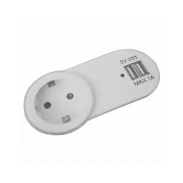 Adaptor incarcator, priza + 2 x USB, 1000 mA Cumpără online