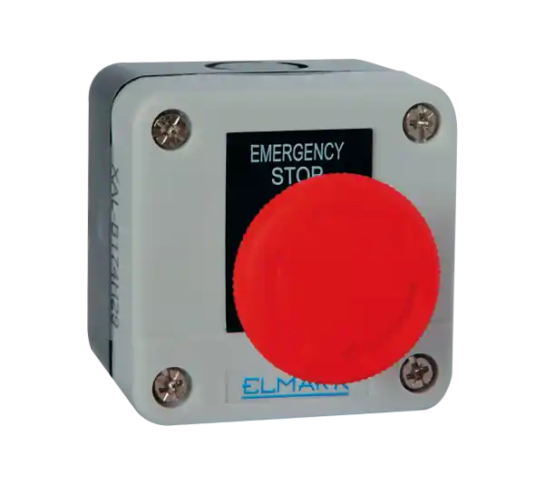 Buton de avarie, B174, 1NC, IP44, rosu, Elmark Premium