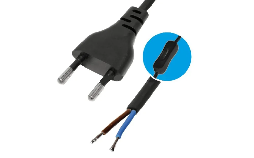 Cablu de retea, cu intrerupator, 2 m, negru, N2K-2/BK Livrare rapidă