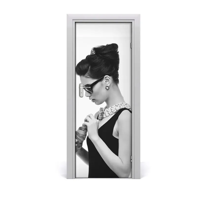 Autocolant de uşă Audrey Hepburn Reducere de preț