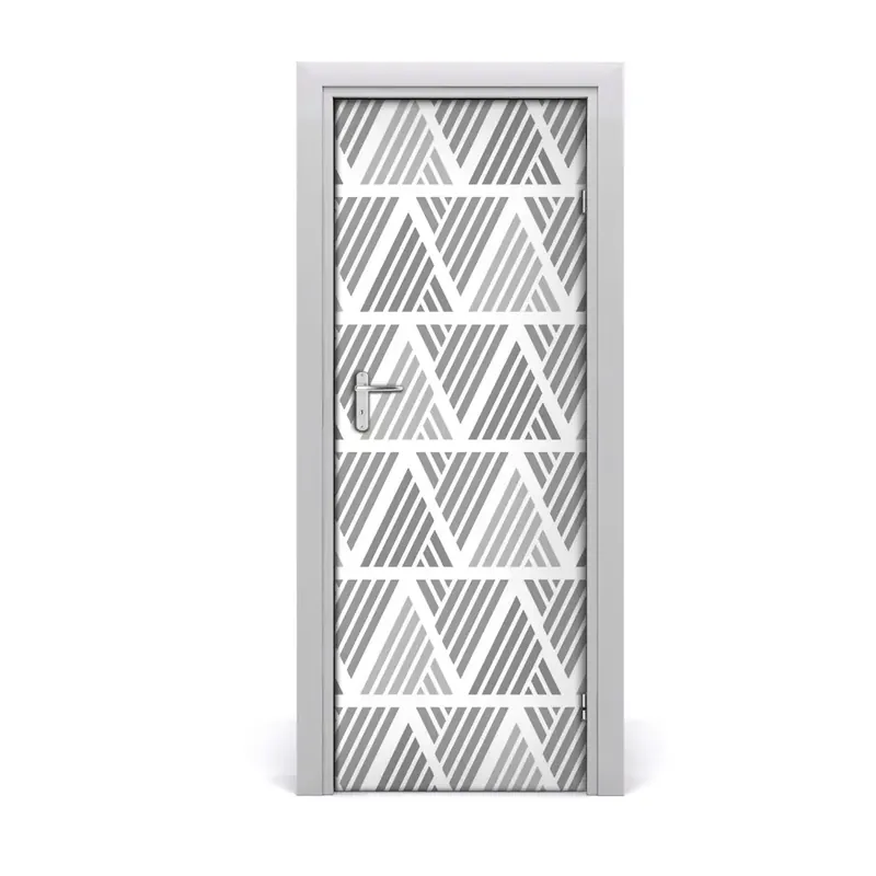 Autocolant de uşă Fundal triunghiuri geometrice Mai ieftin
