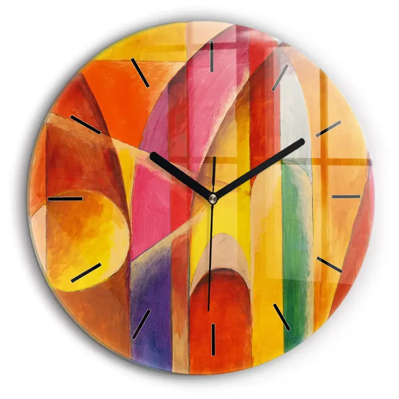 Bestseller Ceas din sticlă rotund Artă Decorație Abstracție