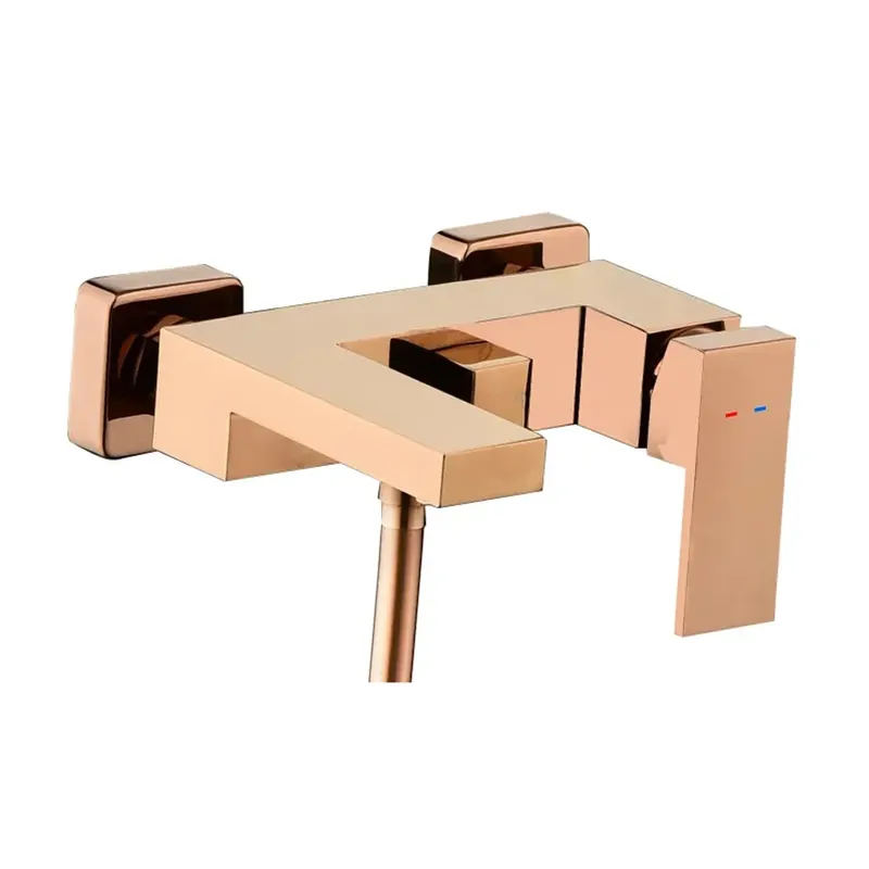 BATERIE BAIE CADA/DUS, DALET, SQUARE, MONOCOMANDA, MONTAJ APLICAT, FINISAJ ROSE GOLD LUCIOS Noutate