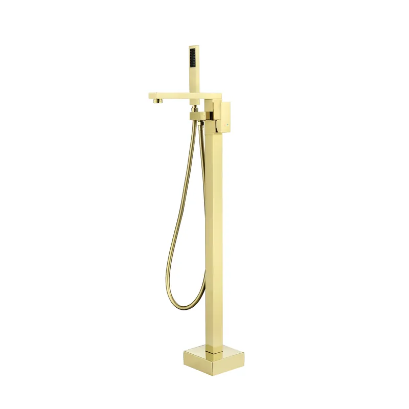 BATERIE BAIE CADA FREESTANDING, DALET, SQUARE, MONTAJ STATIV, FINISAJ AURIU LUCIOS Reducere extra
