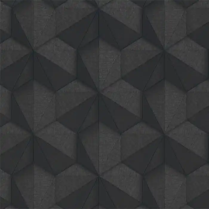 Vezi acum Tapet living texturat model geometric 3D culoare negru Cubiq 220372